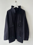 ITALIAN LABEL 1980s WOOL JACKET WITH REMOVABLE ZIPPED HOOD