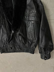 1980s LEATHER BOMBER JACKET WITH FUR