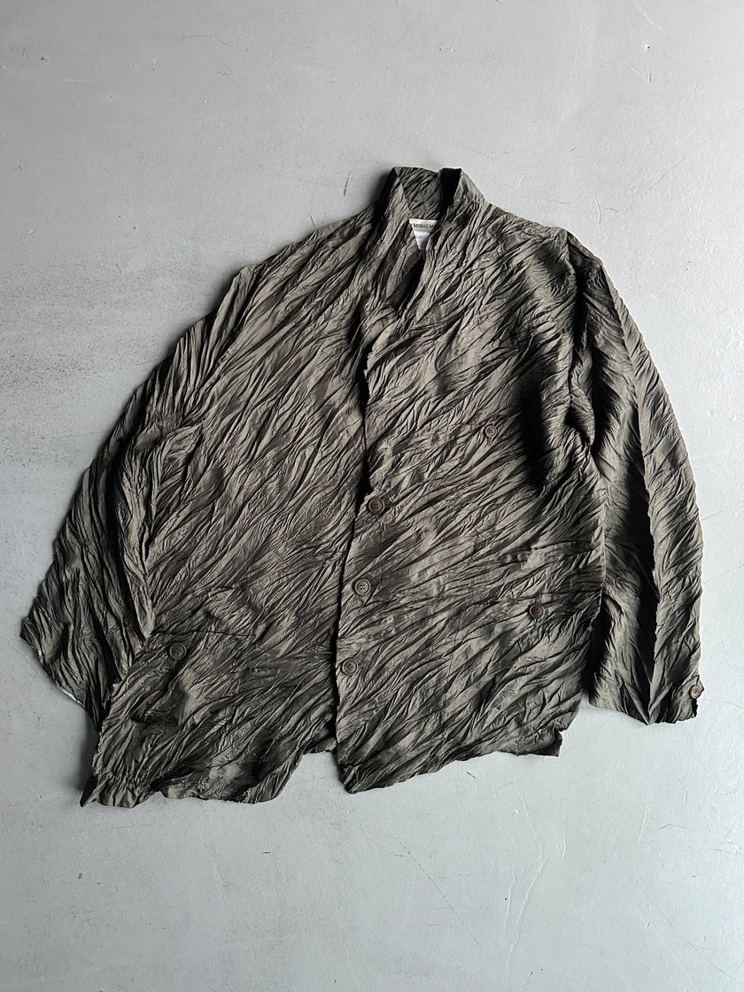 ISSEY MIYAKE MEN - F/W 1996 ASYMMETRIC CRINKLED SHIRT