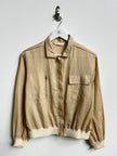 ITALIAN LABEL 1980s LINEN BLOUSON JACKET
