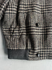 VALENTINO - 1980s BOXY FIT SHAWL COLLAR DOUBLE BREASTED PLAID JACKET