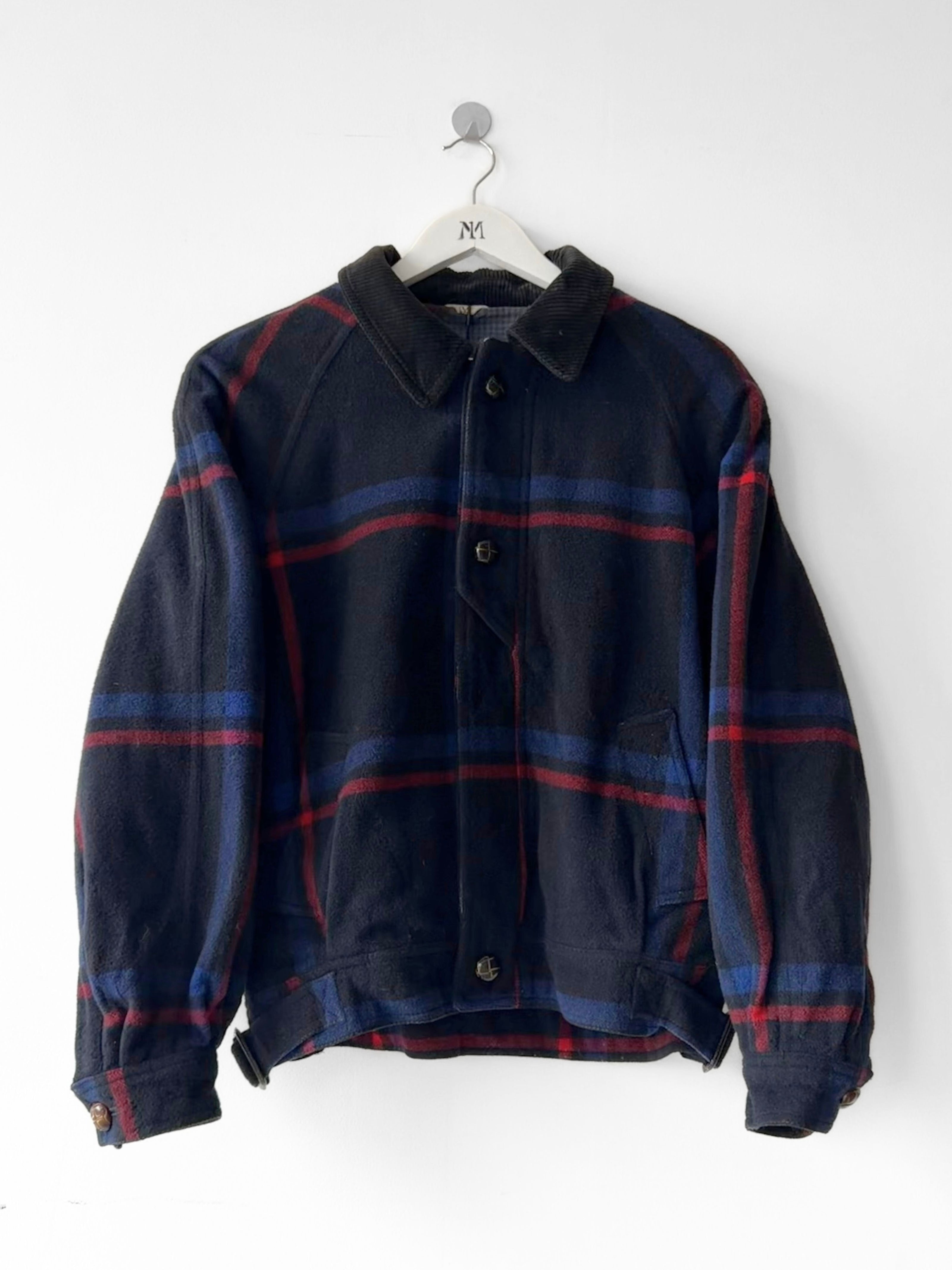 VALENTINO - 1980s BOXY FIT PLAID BOMBER JACKET