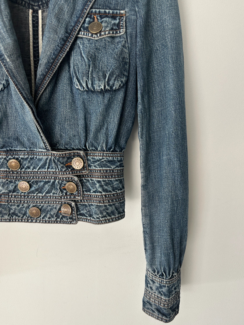 ICEBERG  - S/S 2006 DOUBLE BREASTED WAIST DENIM JACKET