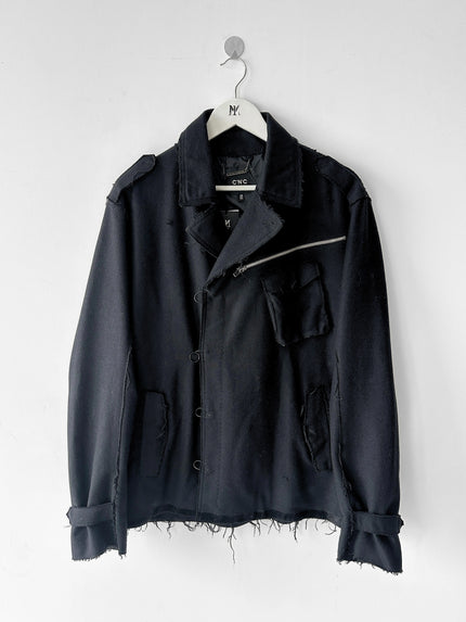 C'N'C COSTUME NATIONAL - F/W 2010 FRAYED EDGES WOOL JACKET