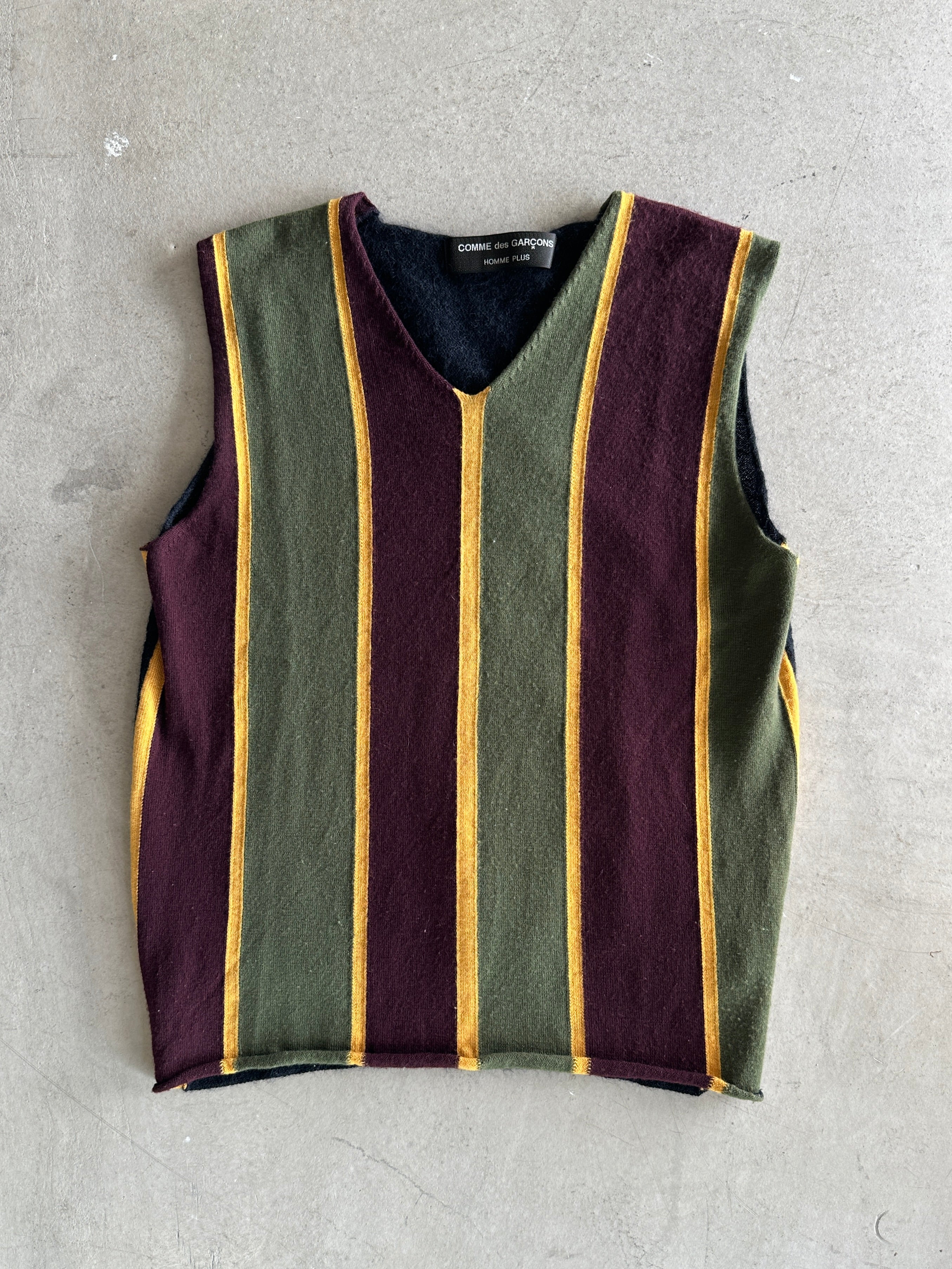 COMME DES GARÇONS HOMME PLUS - F/W 2004 PANELED KNIT VEST