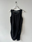 COP COPINE - 2000s ASYMMETRIC SATIN DRESS WITH CHAIN NECKLINE
