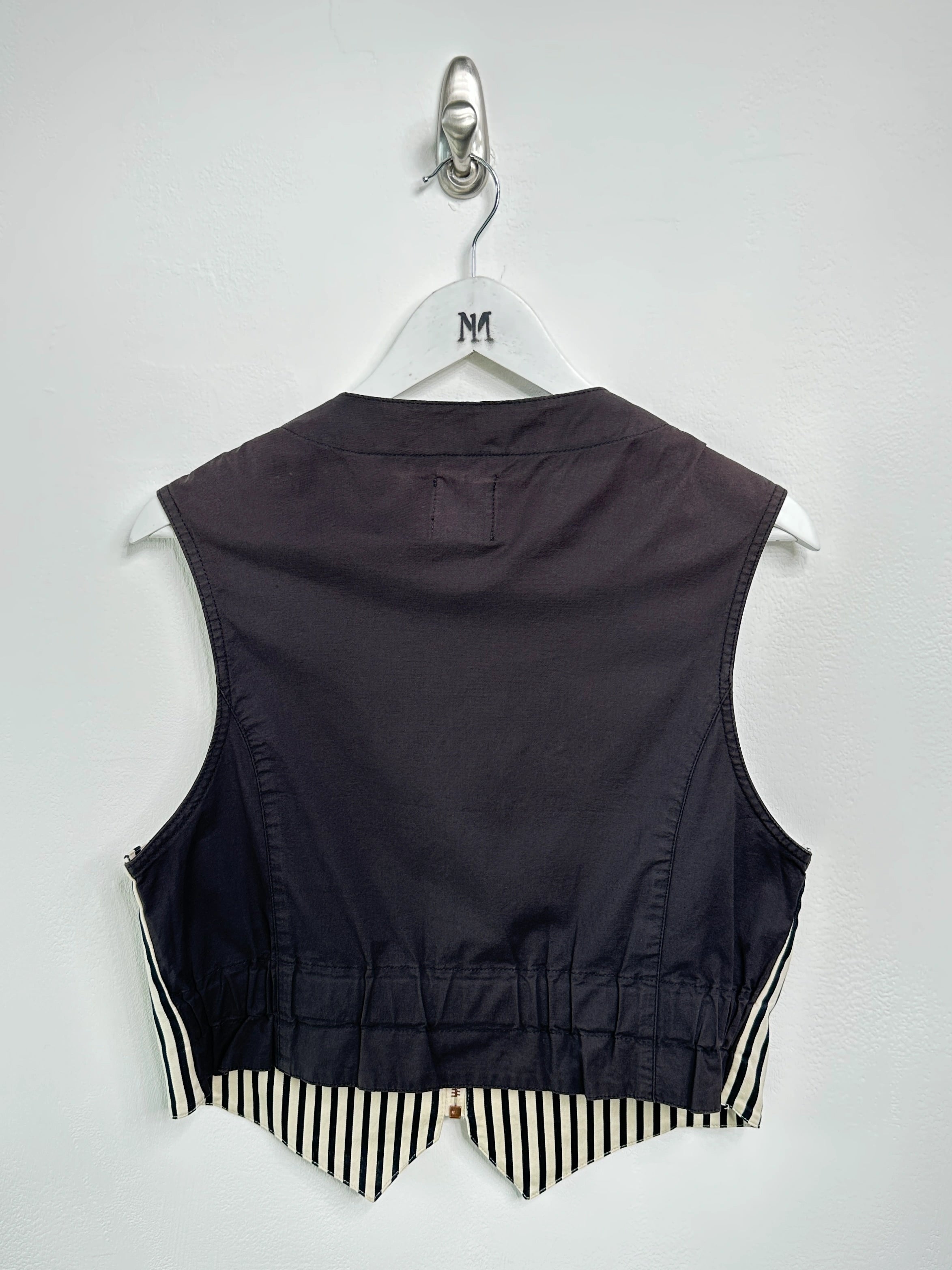 JEAN PAUL GAULTIER - 1990s STRIPED VEST ZIPPED GILET