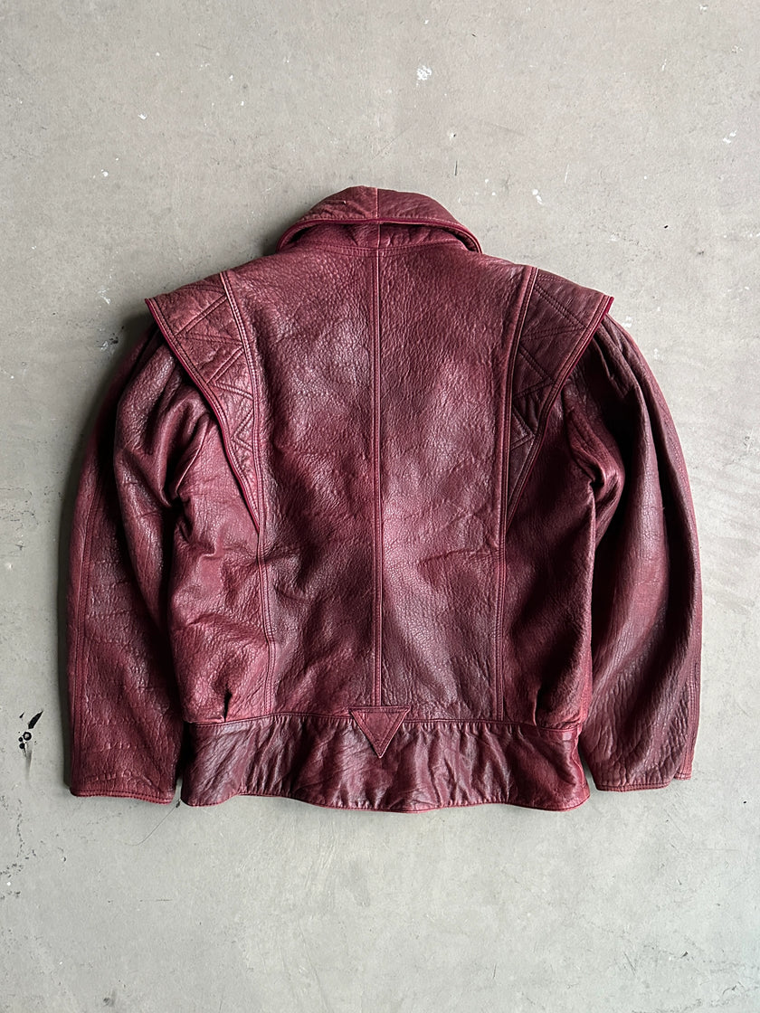 BYBLOS - 1980s BOXY FIT LEATHER JACKET