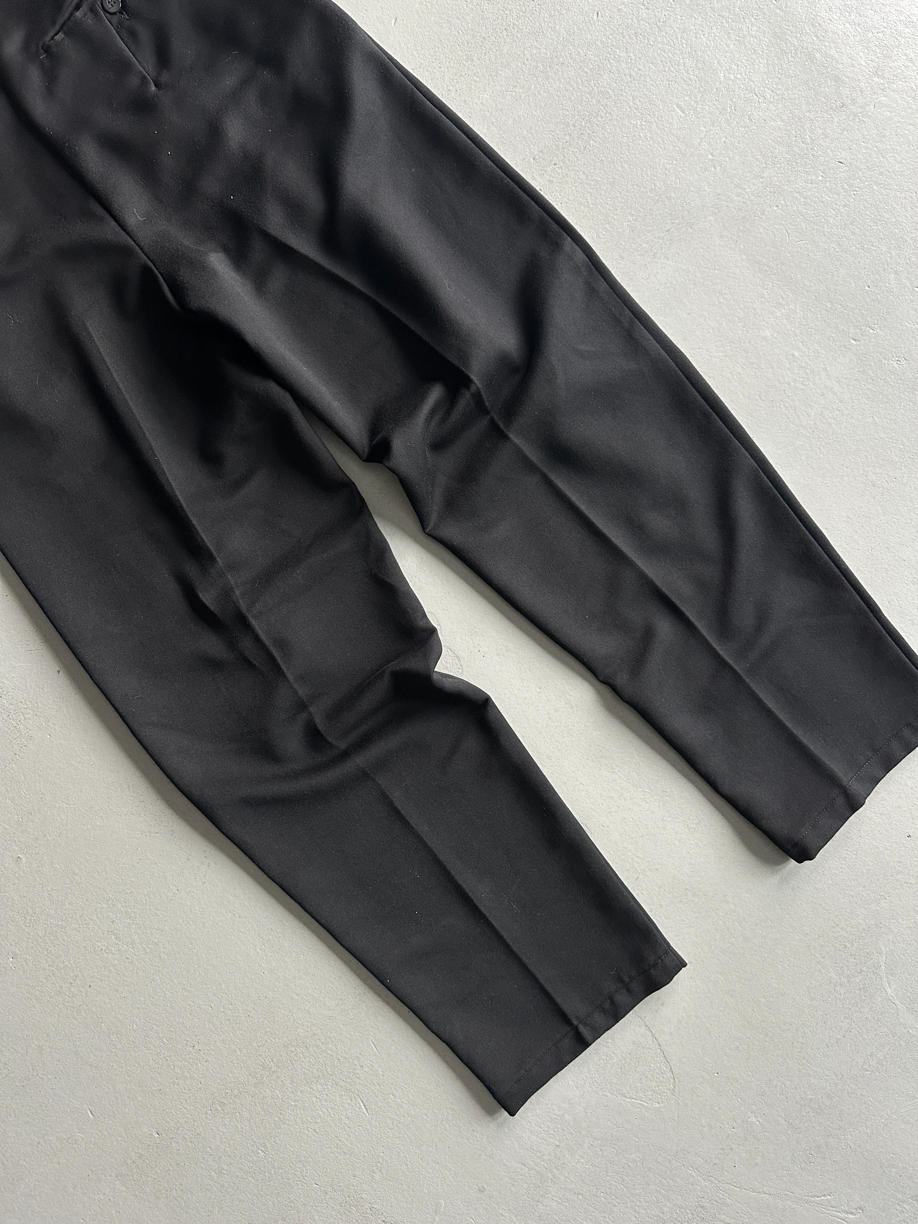 1990s FRONT PLEATS HIGH WAIST TAILORED TROUSERS