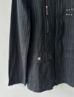 SEMANTIC DESIGN - 2000s 2 IN 1 PINSTRIPED JACKET GILET