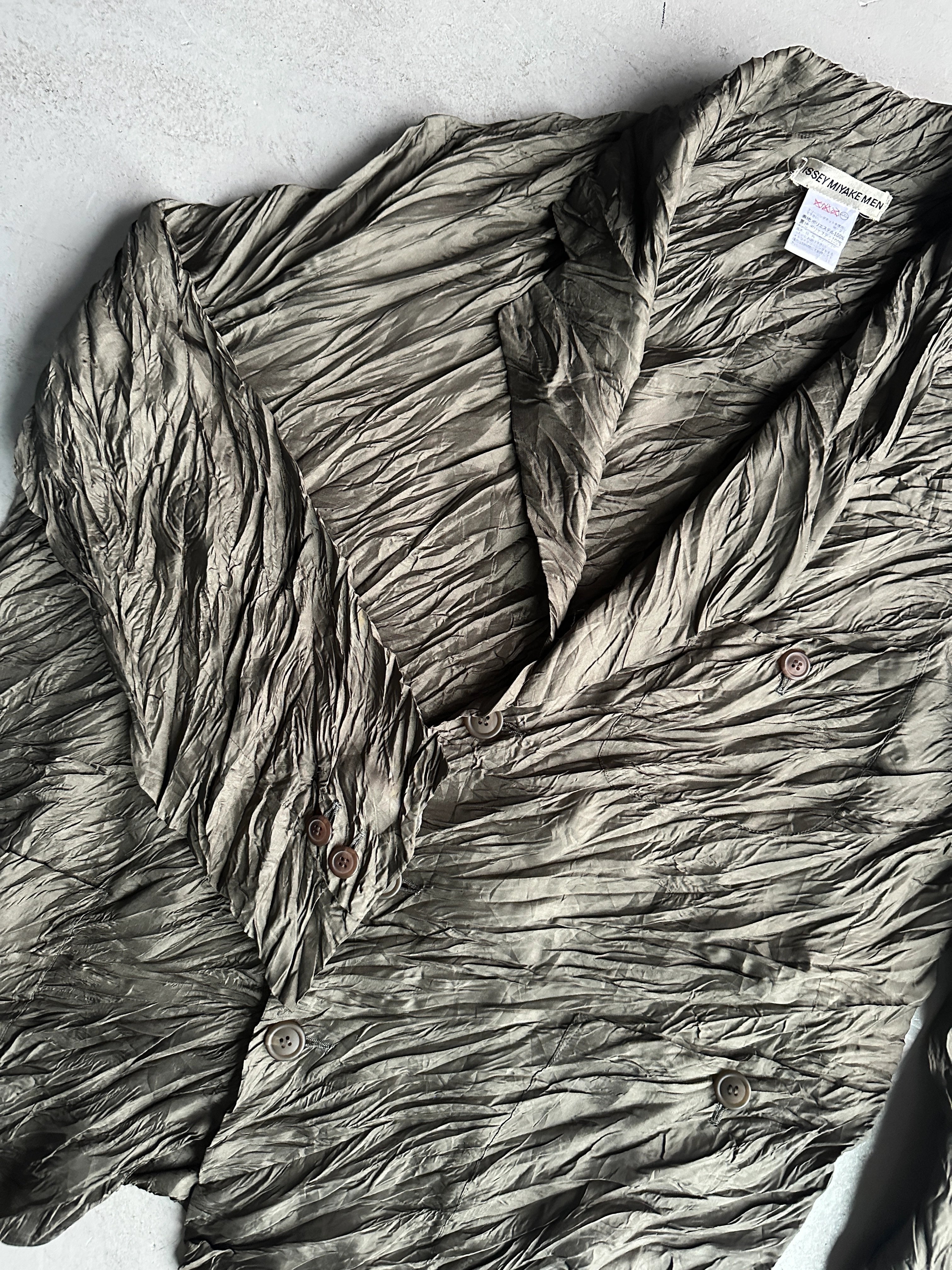 ISSEY MIYAKE MEN - F/W 1996 ASYMMETRIC CRINKLED SHIRT