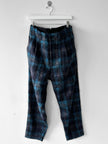 NICHOLAS DALEY - F/W 2021 CHECKED WOOL FRONT PLEATS TROUSERS