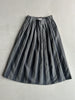 ISSEY MIYAKE PLANTATION - 1990s CRISP PLEATS DUAL COLOUR DENIM SKIRT