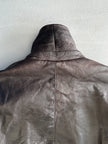 ARMANI JEANS - 1990s LEATHER BOMBER JACKET