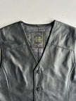 1990s LEATHER WAISTCOAT