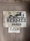 HERMÈS - 1970s MANDARIN COLLAR TRENCH COAT