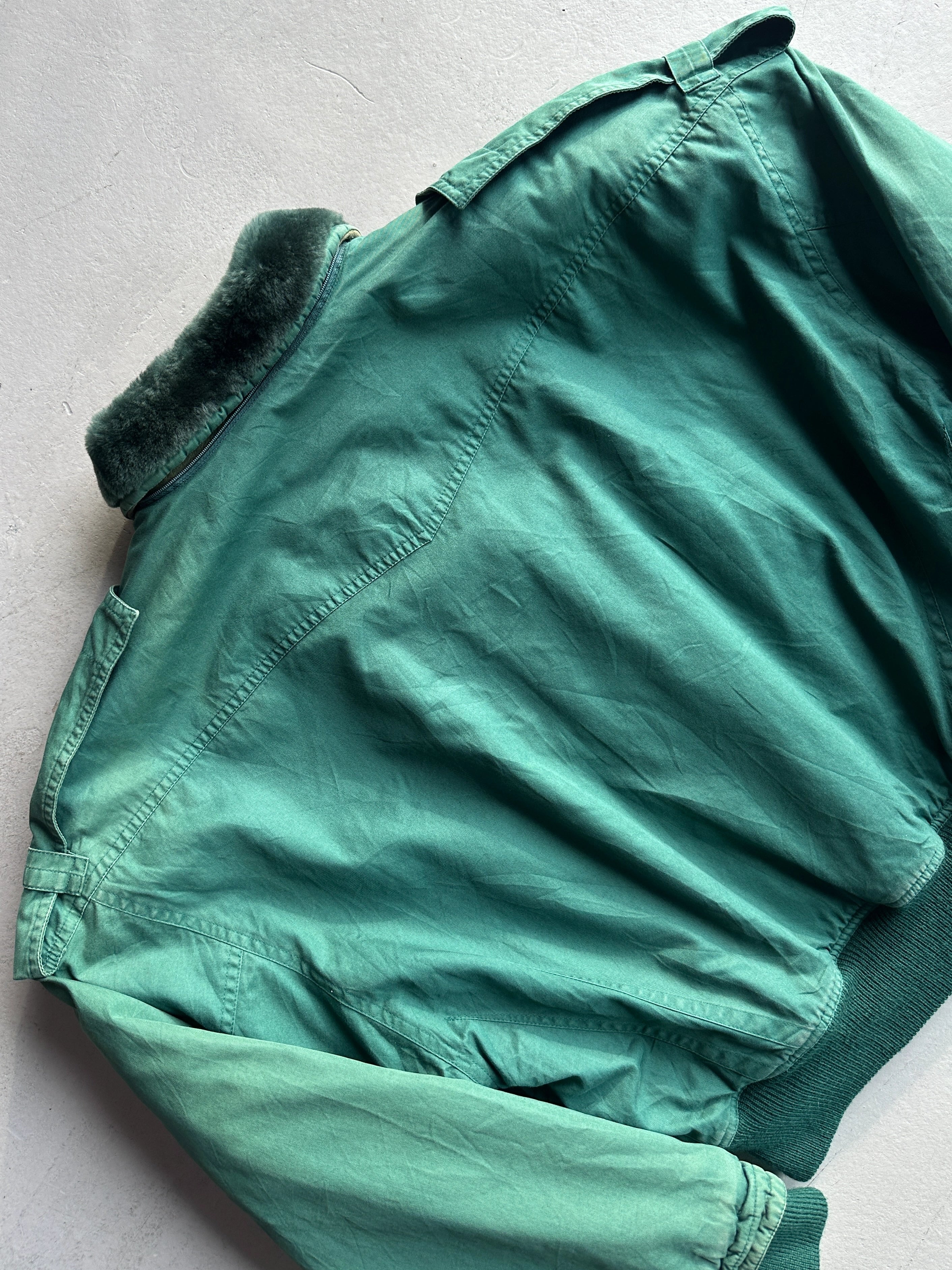 GIANNI VERSACE - 1980s BOMBER JACKET WITH FUR COLLAR