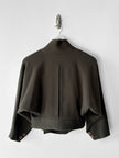 ISSEY MIYAKE - F/W 1989 CROP FIT SCULPTURAL JACKET WITH DRAPED COLLAR