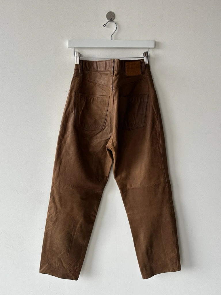 CHEVIGNON - early 1990s LEATHER TROUSERS