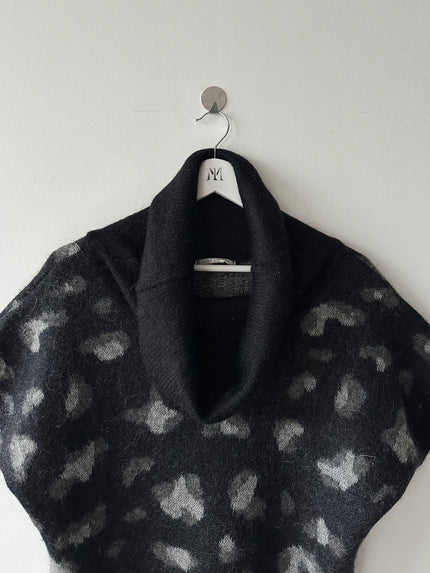 DANIELE ALESSANDRINI - 2000s FUZZY KNIT LONG VEST TOP