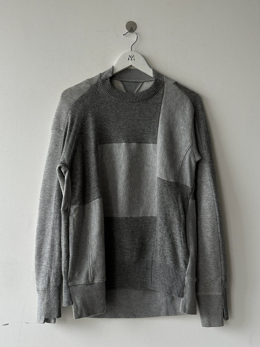 SACAI - F/W 2016 DECONSTRUCTED CREWNECK LONG SLEEVE TOP