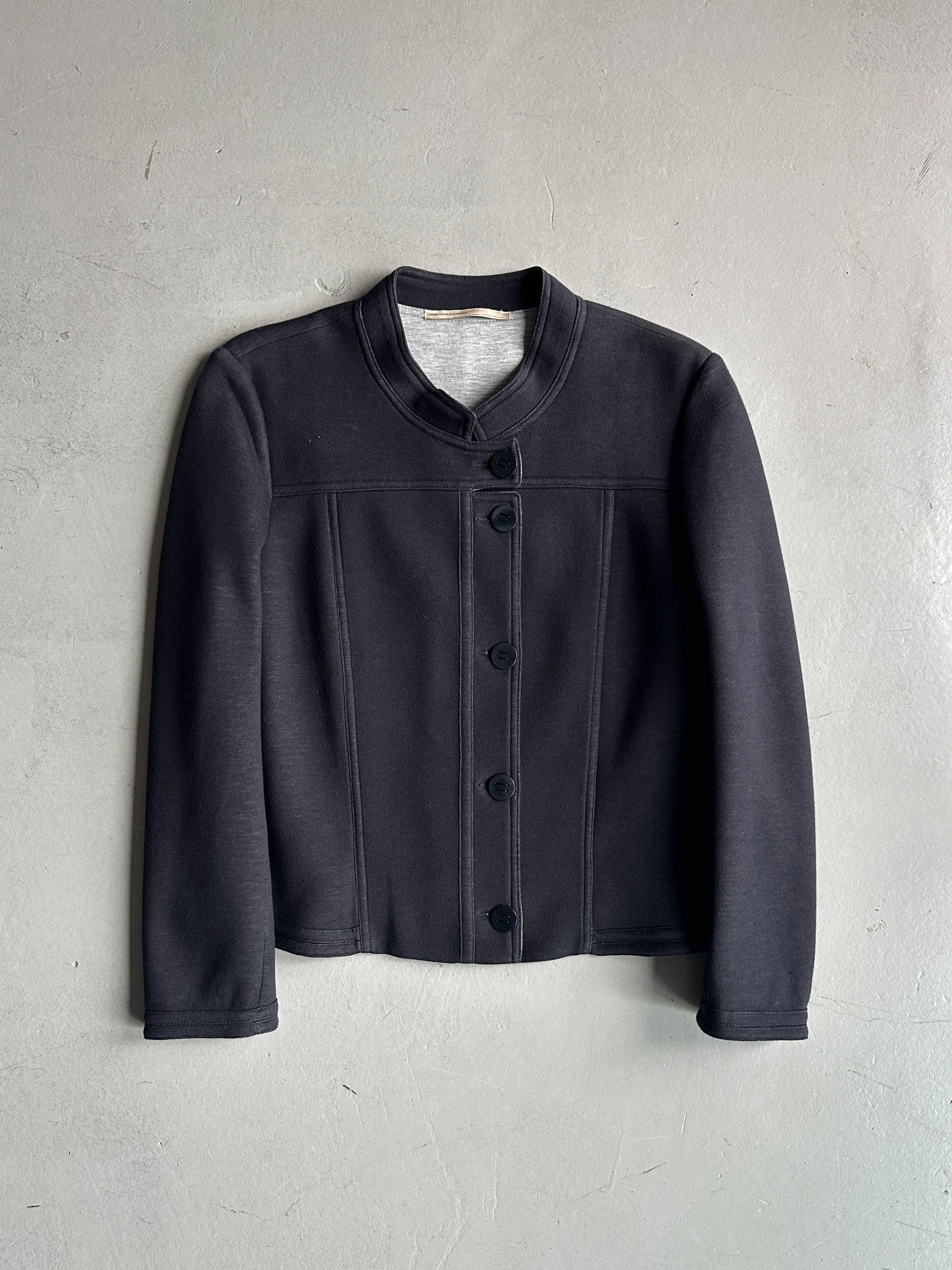 MARITHÉ + FRANÇOIS GIRBAUD - 1990s CROP FIT MANDARIN COLLAR JACKET