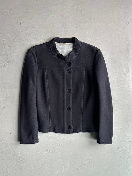MARITHÉ + FRANÇOIS GIRBAUD - 1990s CROP FIT MANDARIN COLLAR JACKET