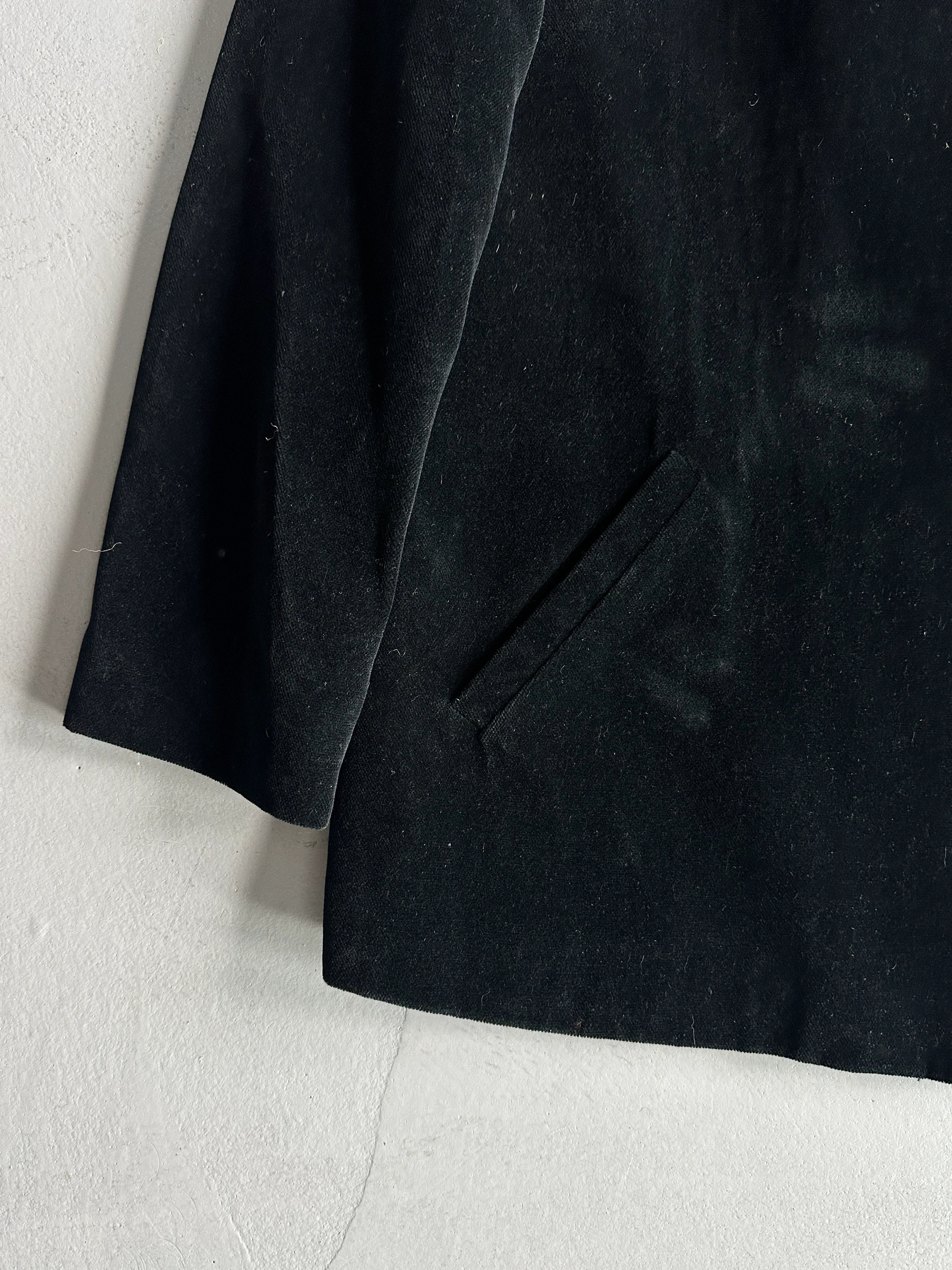 1990s ASYMMETRICAL FRONT VELVET JACKET