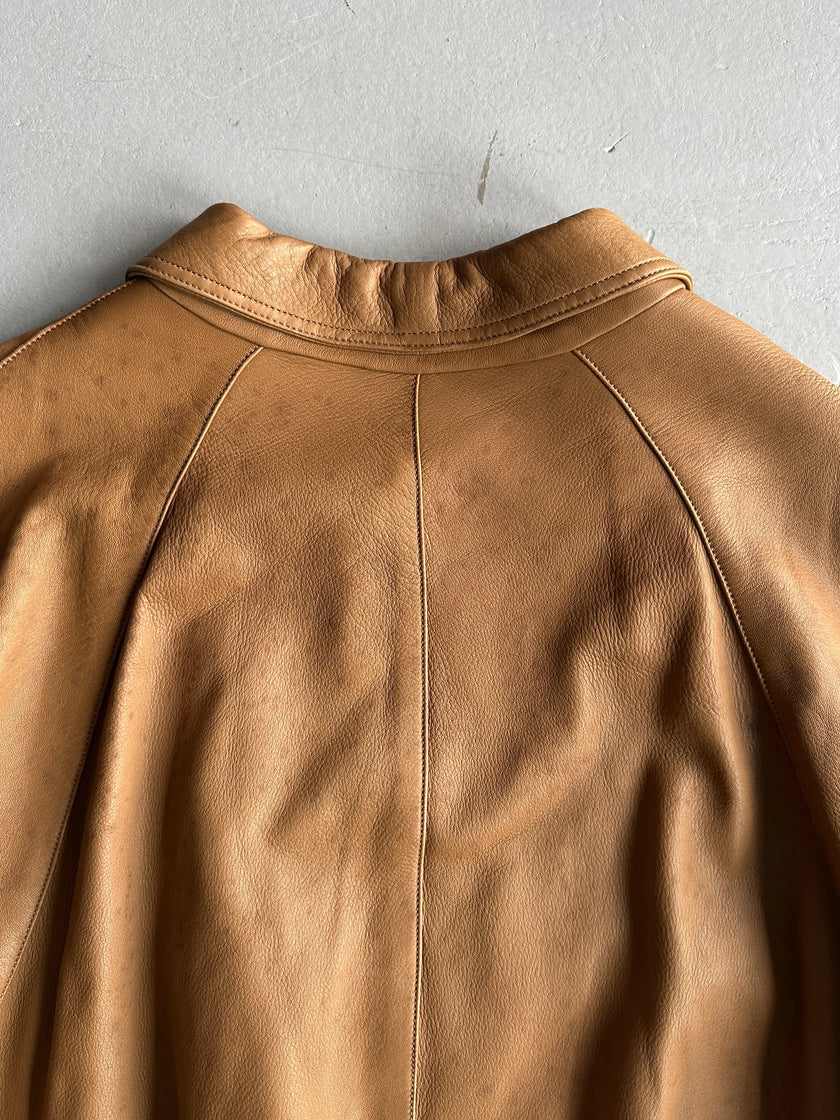 LOEWE - 1990s SOFT LEATHER BOMBER JACKET