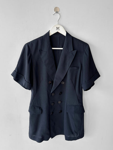 JEAN PAUL GAULTIER - 1990s SHORT SLEEVE DOUBLE BREASTED BLAZER