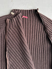 DANIELE ALESSANDRINI - 1990s RIBBED KNIT JUMPER WITH FULL ASYMMETRICAL SIDE ZIP