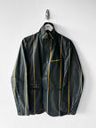 JAPANESE LABEL - 1990s COATED COTTON STRIPED BLAZER