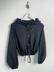 ARMANI JEANS - 1990s CROP FIT NYLON HOODED JACKET
