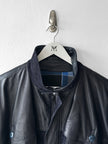 FRENCH LABEL 1980s PANELLED LEATHER AND SUEDE JACKET