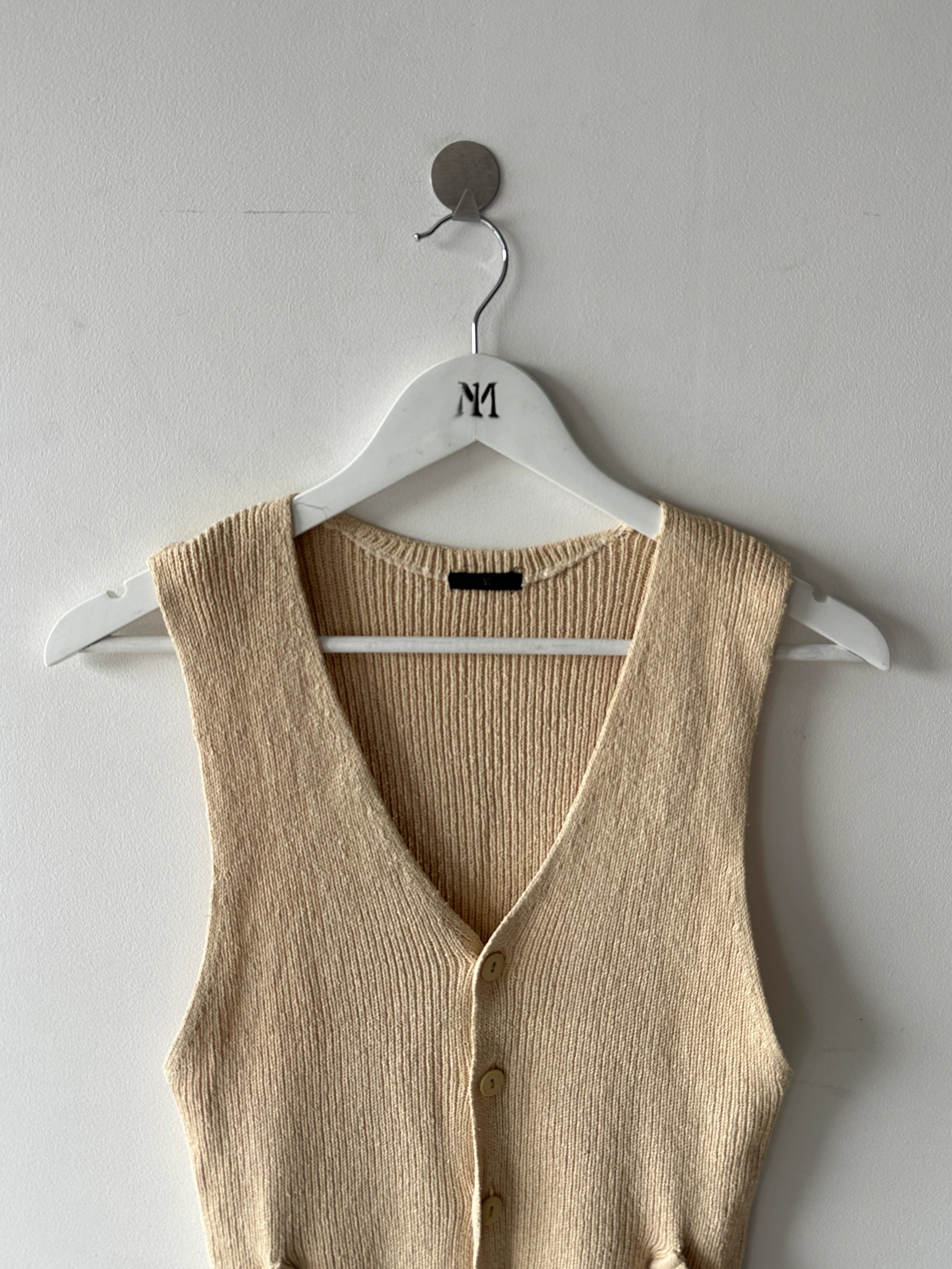 YOHJI YAMAMOTO Y'S -  early 1990s BUTTONED FRONT KNIT VEST TOP