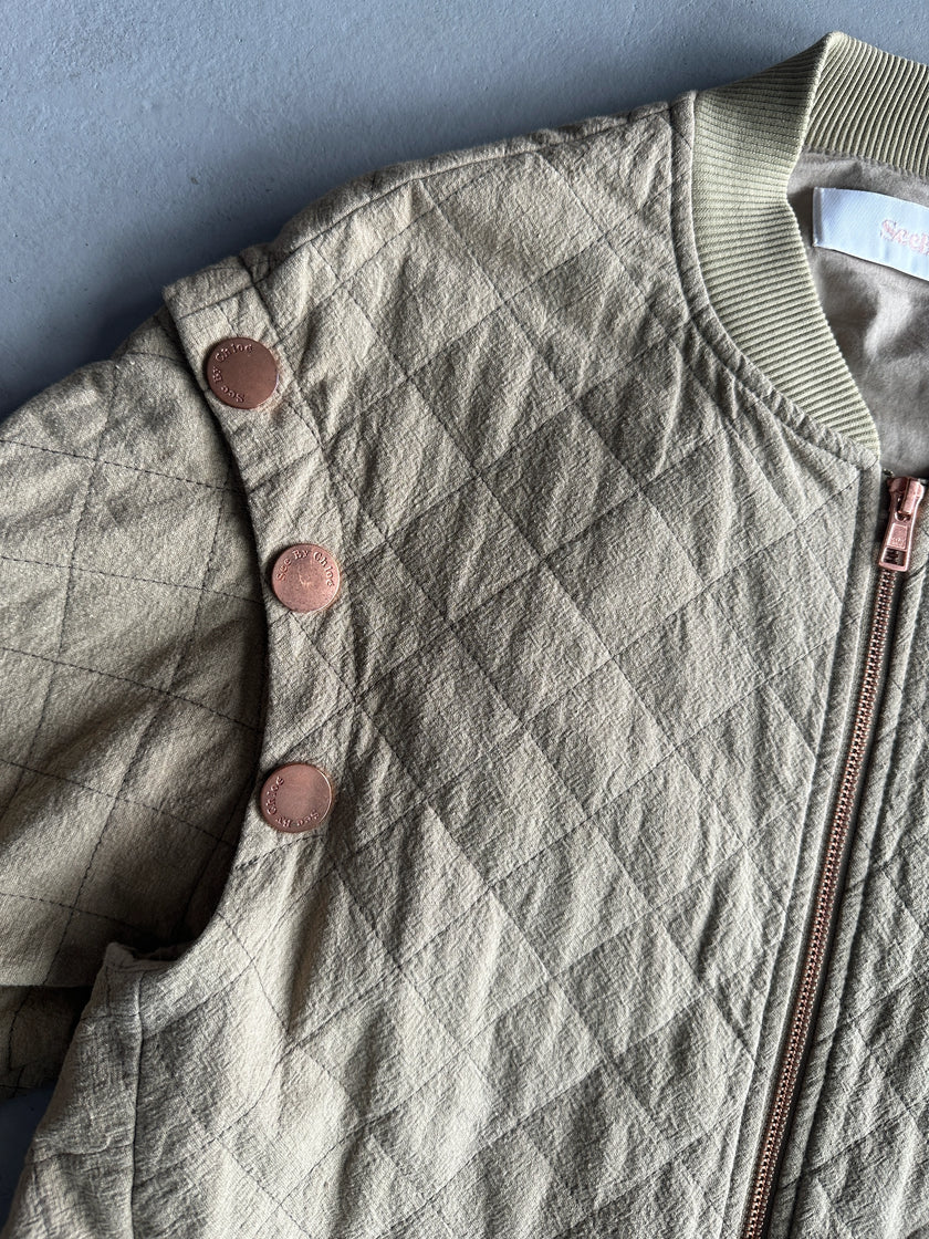 SEE BY CHLOÉ BY PHOEBE PHILO - S/S 2 IN 1 QUILTED VEST JACKET