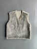 DEXTER WONG - 1990s FAUX FUR FRONT ZIPPED SIDE KNIT VEST