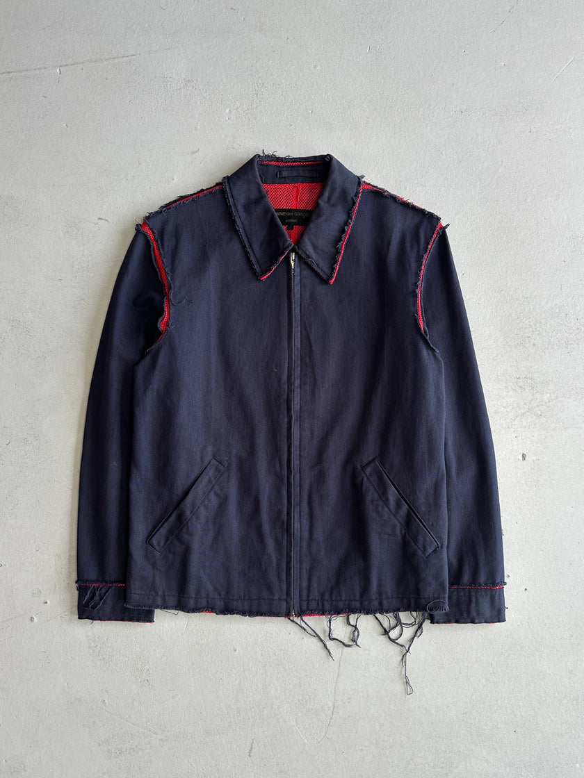 COMME DES GARÇONS - S/S 2003 MESH DETAIL ZIPPED JACKET