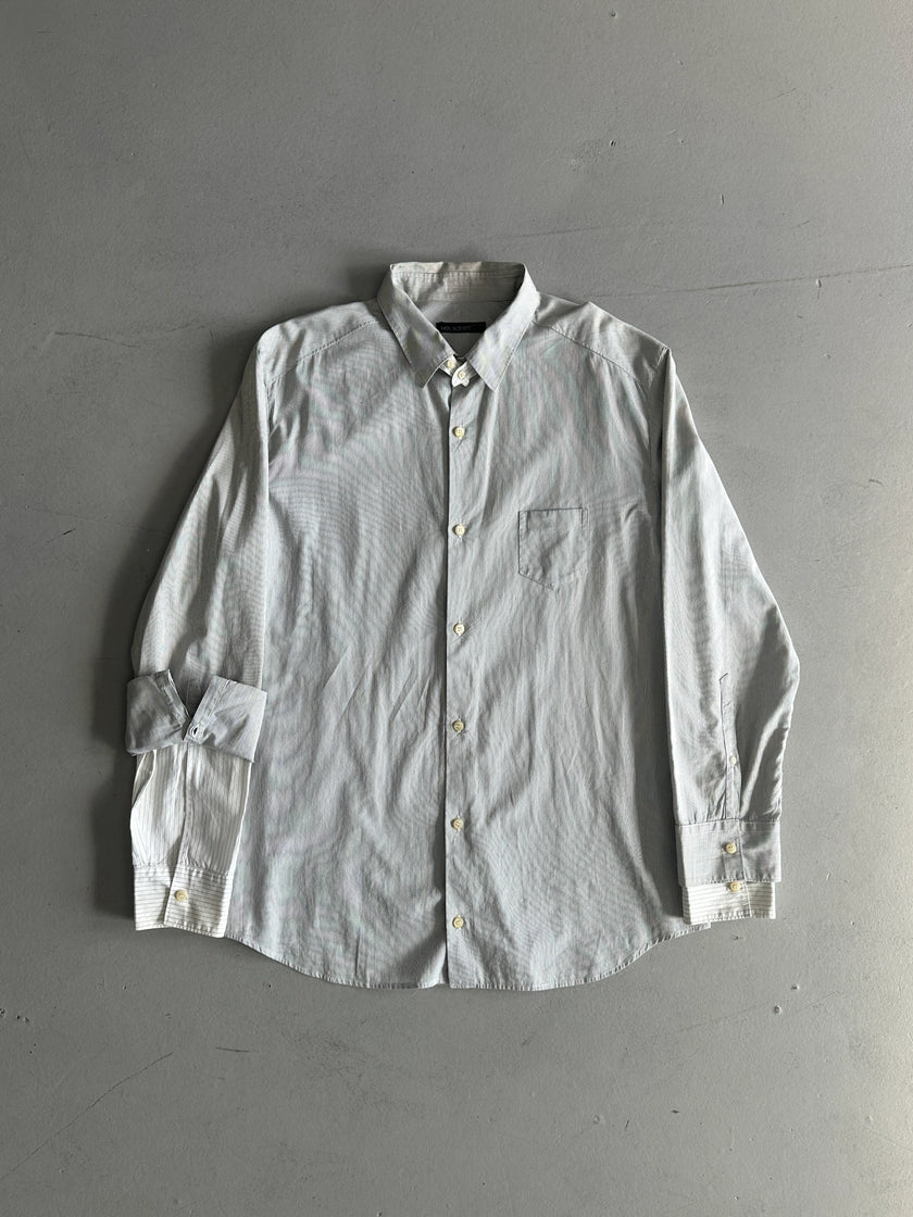 NEIL BARRETT - 2000s DOUBLE SLEEVE STRIPED SHIRT