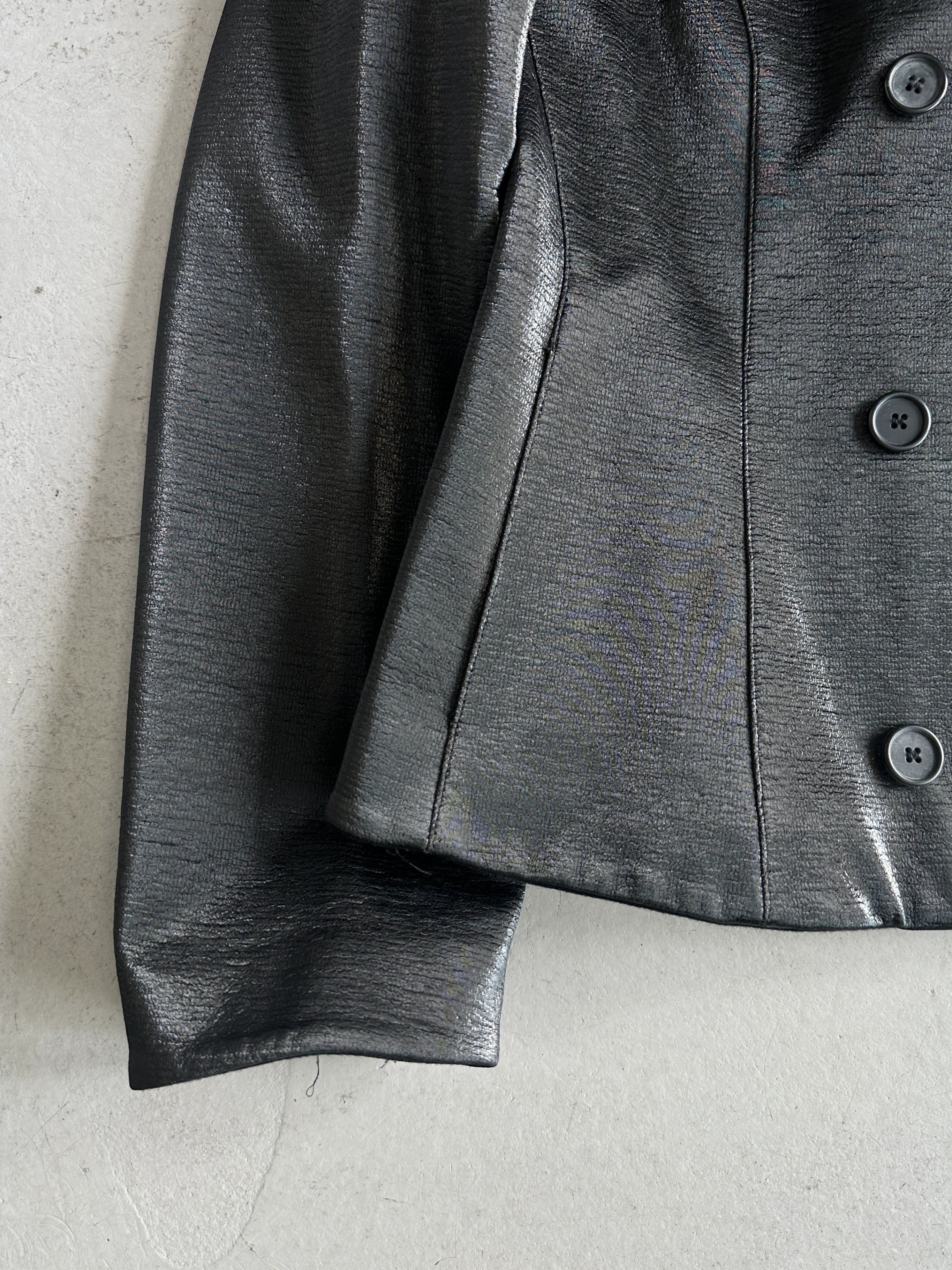 EMPORIO ARMANI - F/W 2002 METALLIC FINISH DOUBLE BREASTED JACKET