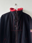 VALENTINO - 1980s FUNNEL NECK BOMBER JACKET WITH CONTRASTING STITCHING DETAILS