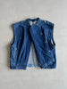 1980s ASYMMETRICAL CLOSURE DENIM GILET