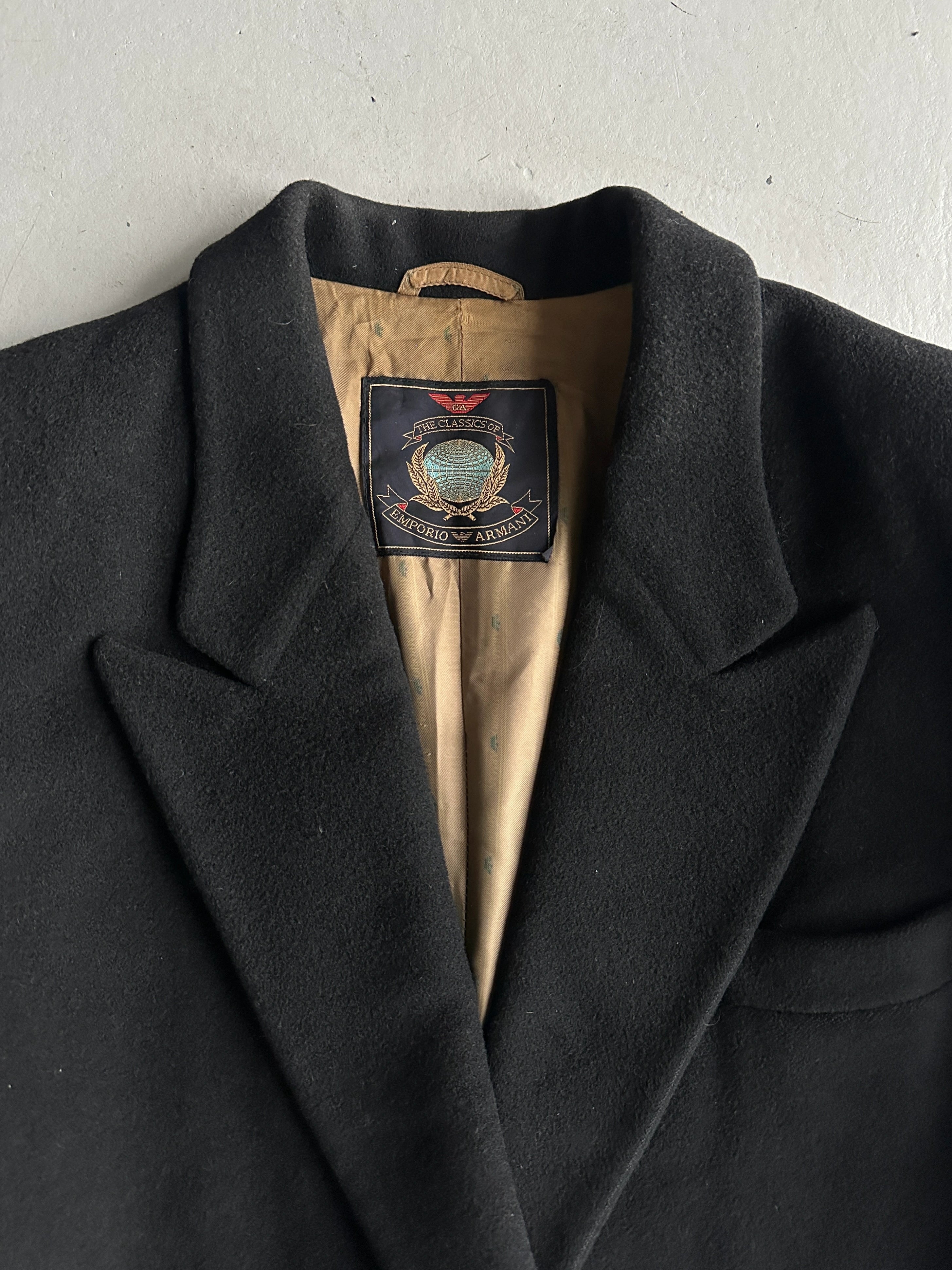 EMPORIO ARMANI - early 1990s WOOL AND CASHMERE LONG COAT