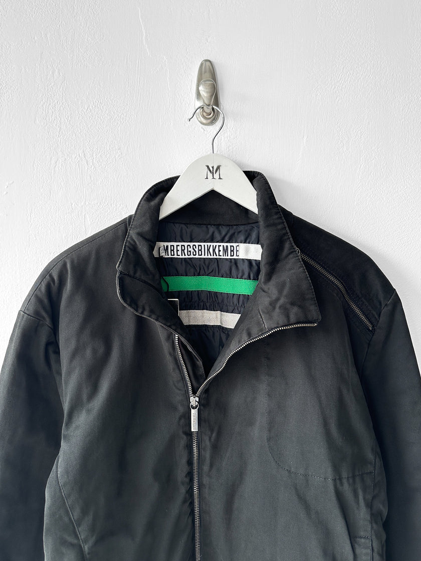 BIKKEMBERGS - early 2000s LOGO TAPE AT BACK BIKER JACKET