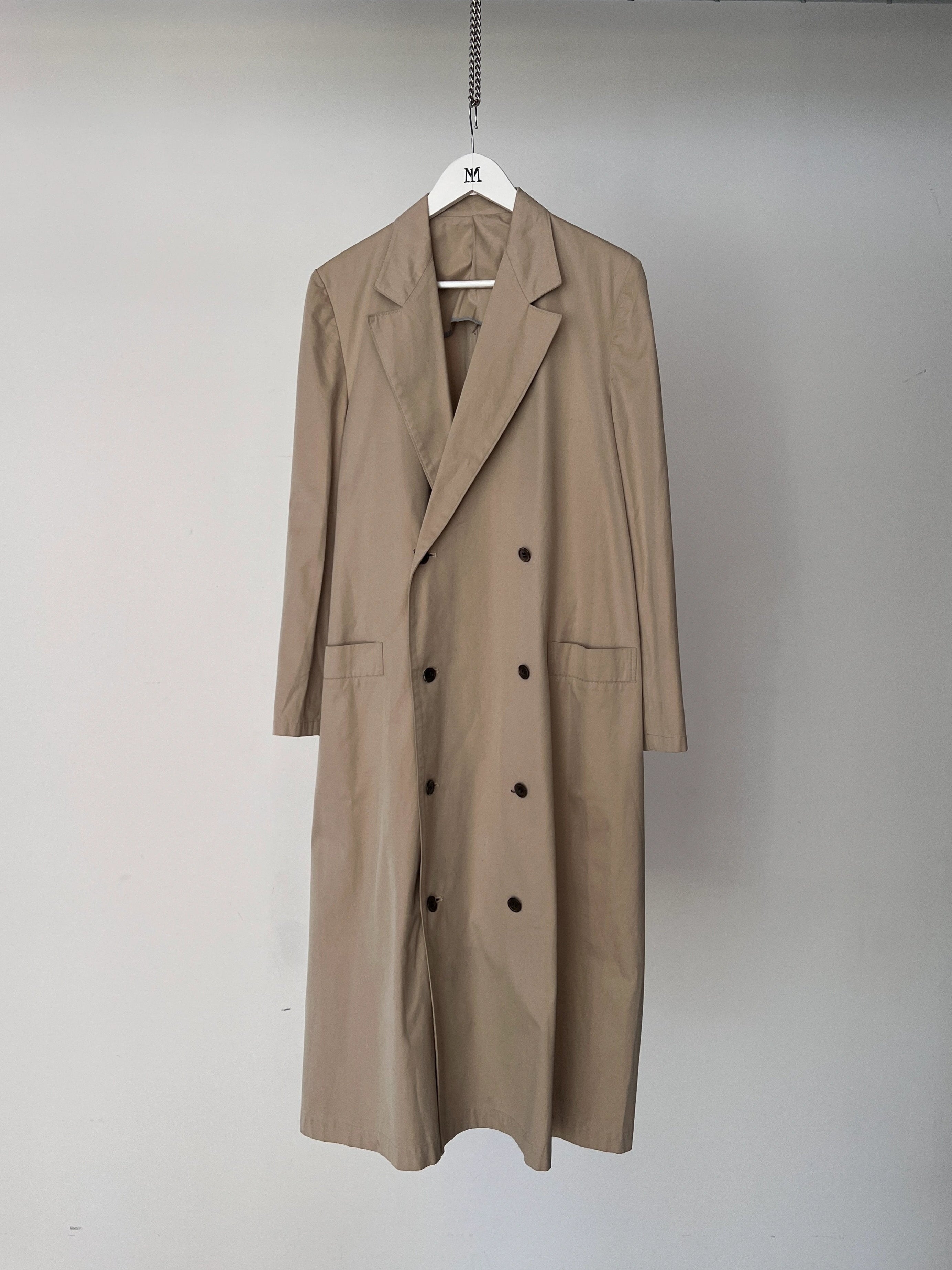 YOHJI YAMAMOTO Y'S - 1980s DOUBLE BREASTED TRENCH COAT