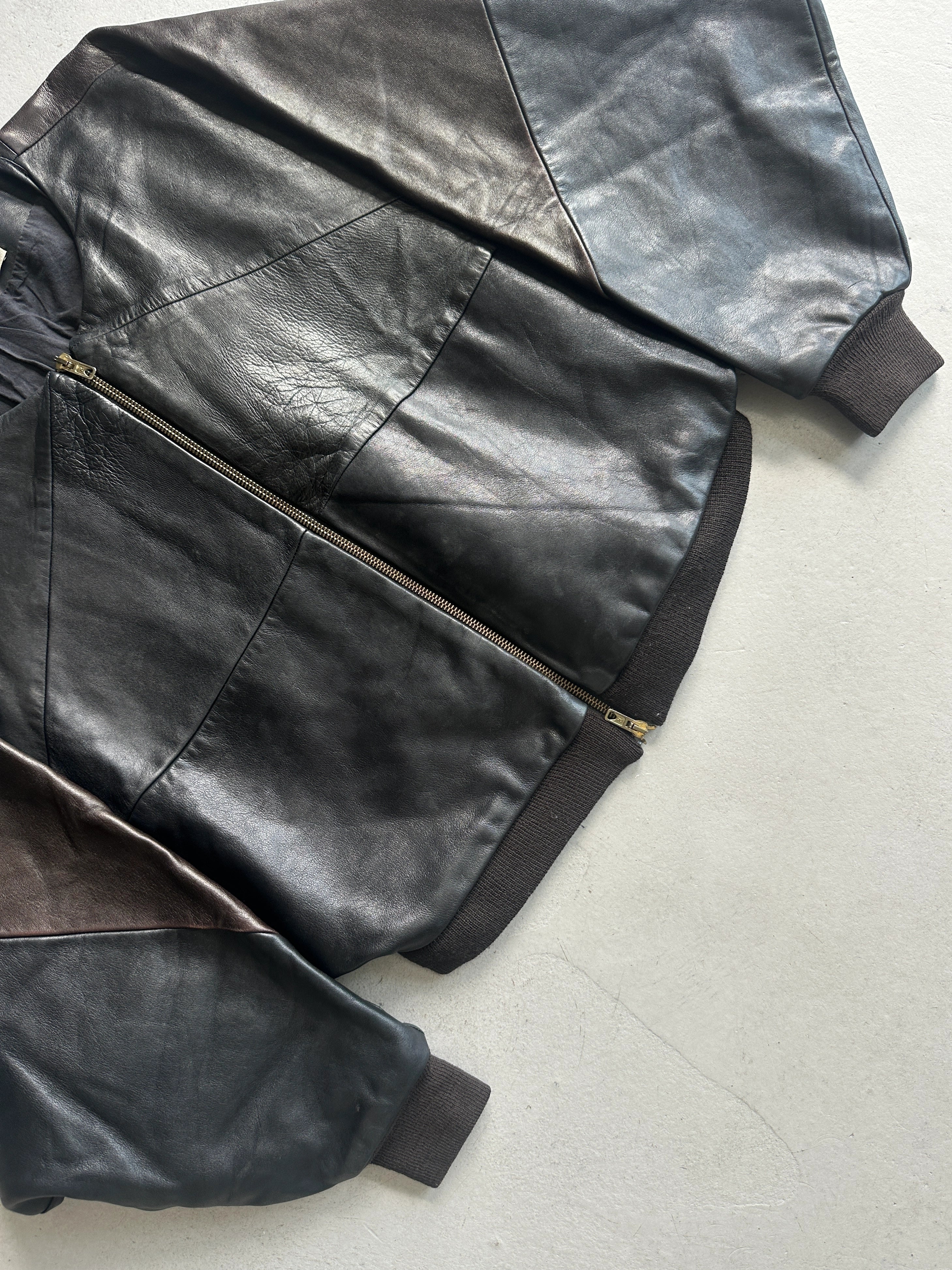 SIMONE SAUVAGE - 2000s BOXY FIT LEATHER JACKET