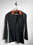 JEAN PAUL GAULTIER - 1990s PANELED LINEN BLAZER WITH CONTRASTING MESH PANELS