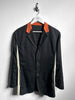 JEAN PAUL GAULTIER - 1990s PANELED LINEN BLAZER WITH CONTRASTING MESH PANELS