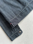 COP COPINE - 2000s CROP FIT DENIM JACKET WITH ROUND POCKETS