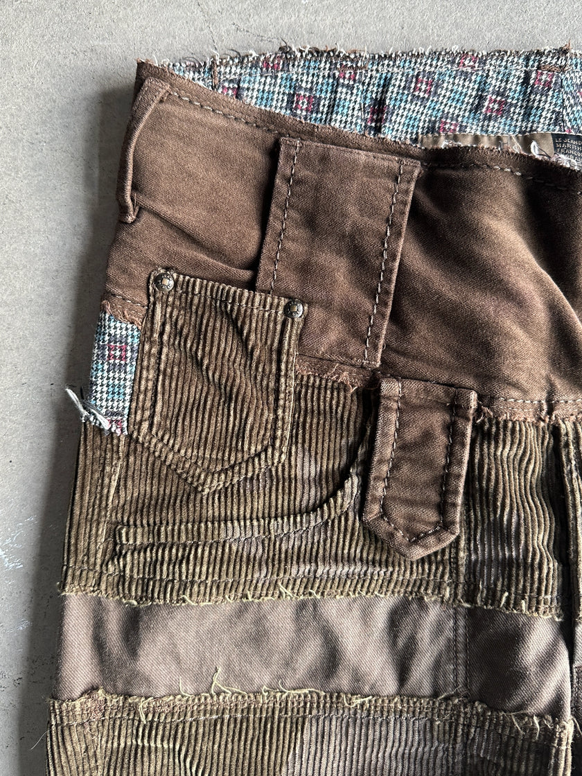 MARITHÉ + FRANÇOIS GIRBAUD - 2000s CORDUROY CARGO TROUSERS WITH SIDE ZIP